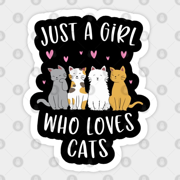 Just A Girl Who Loves Cats Cute Cat Sticker by LEGO